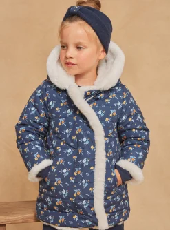 Coat, Parka, Jacket-Sergent Major Navy blue and ecru reversible down jacket
