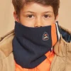 Beany, Scarf & Gloves-Sergent Major Navy blue and orange knitted snood