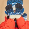 Beany, Scarf & Gloves-Sergent Major Navy blue and white knitted gloves