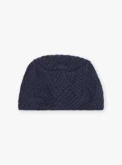 Hats, Scarves, Gloves | Hats, Scarves, Gloves-Sergent Major Navy blue cable knit hat