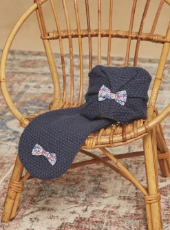 Hats, Scarves, Gloves | Hats, Scarves, Gloves-Sergent Major Navy blue cable-knit scarf
