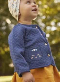 Knitwear, Sweater, Cardigan | Knitwear, Sweater, Cardigan-Sergent Major Navy blue cardigan in tubique