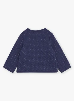 Knitwear, Sweater, Cardigan | Knitwear, Sweater, Cardigan-Sergent Major Navy blue cardigan in tubique