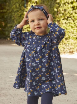Dress | Dress-Sergent Major Navy blue dress with floral print
