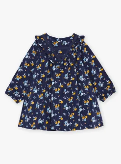 Dress | Dress-Sergent Major Navy blue dress with floral print