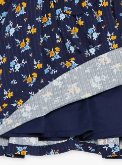 Dress | Dress-Sergent Major Navy blue dress with floral print