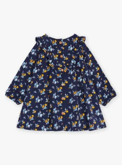 Dress | Dress-Sergent Major Navy blue dress with floral print