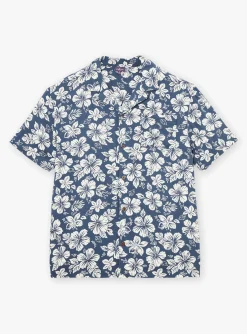 Shirt-Sergent Major Navy blue floral-print shirt