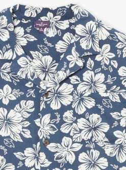 Shirt-Sergent Major Navy blue floral-print shirt
