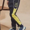 Sweatpants-Sergent Major Navy blue jogging pants with a 1987 print