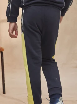 Sweatpants-Sergent Major Navy blue jogging pants with a 1987 print