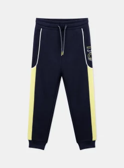 Sweatpants-Sergent Major Navy blue jogging pants with a 1987 print