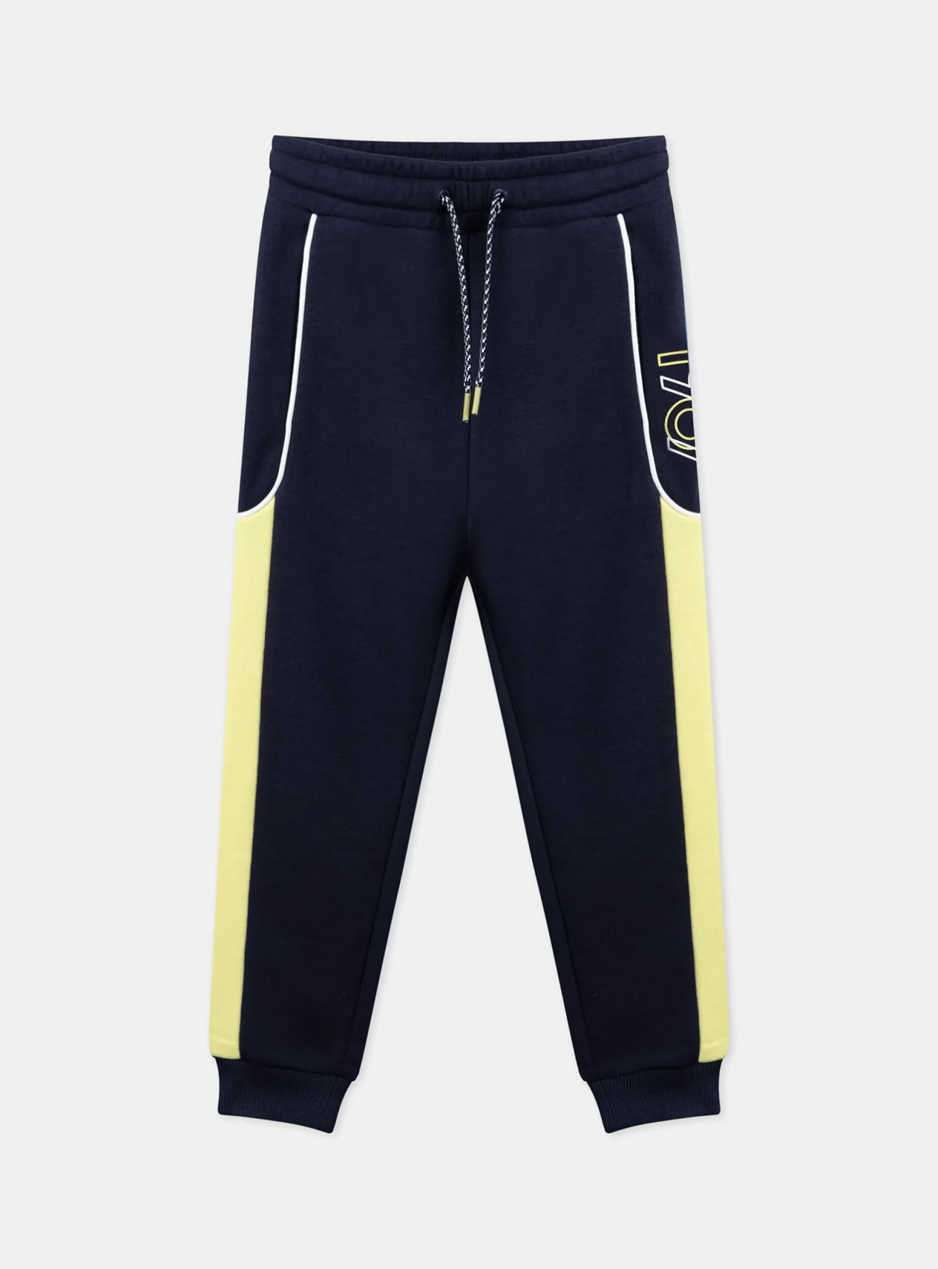 Sweatpants-Sergent Major Navy blue jogging pants with a 1987 print