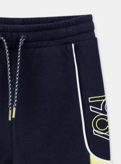 Sweatpants-Sergent Major Navy blue jogging pants with a 1987 print