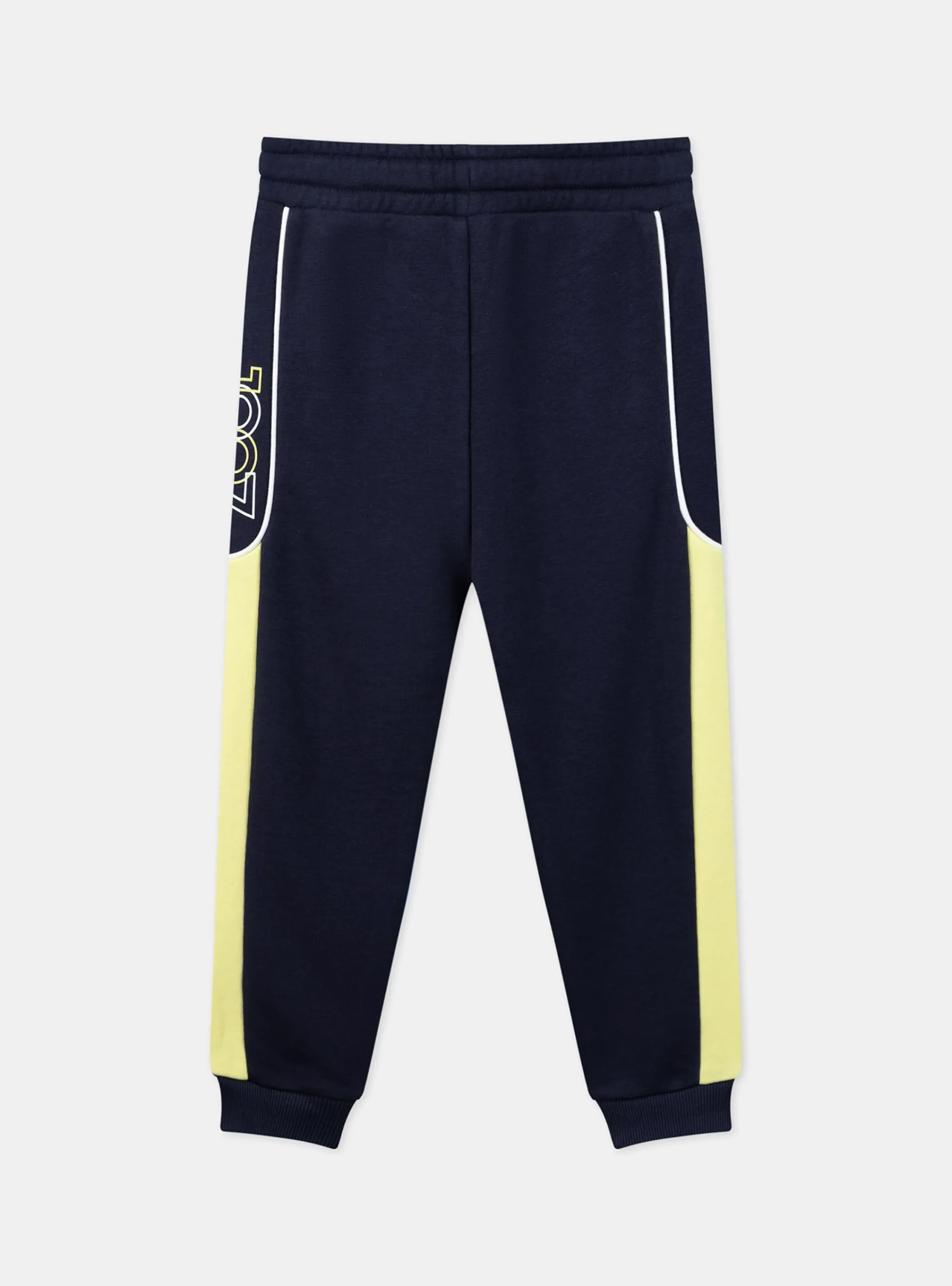Sweatpants-Sergent Major Navy blue jogging pants with a 1987 print