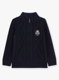 Knitwear, Sweater, Cardigan-Sergent Major Navy blue knitted cardigan