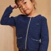 Knitwear, Sweater, Cardigan-Sergent Major Navy blue long-sleeved cardigan