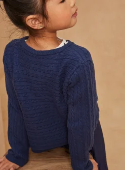 Knitwear, Sweater, Cardigan-Sergent Major Navy blue long-sleeved cardigan