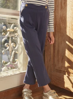 Trousers, Jeans And Legging-Sergent Major Navy blue pants in milano