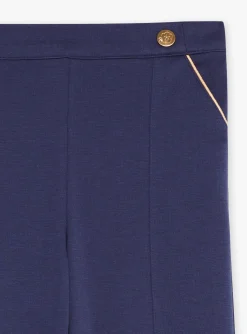 Trousers, Jeans And Legging-Sergent Major Navy blue pants in milano