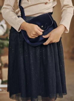 Skirt, Shorts-Sergent Major Navy blue skirt in sequined tulle