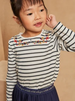 Shirt, T-shirt-Sergent Major Navy blue striped T-shirt