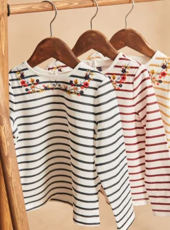 Shirt, T-shirt-Sergent Major Navy blue striped T-shirt
