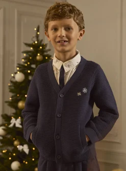 Knitwear, Sweater, Cardigan-Sergent Major Navy KIDS CARDIGAN