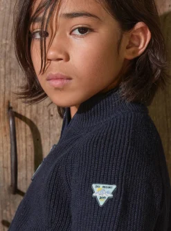 Knitwear, Sweater, Cardigan-Sergent Major Navy KIDS CARDIGAN