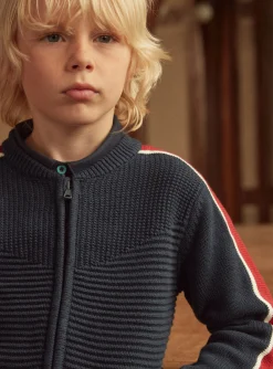 Knitwear, Sweater, Cardigan-Sergent Major Navy KIDS CARDIGAN