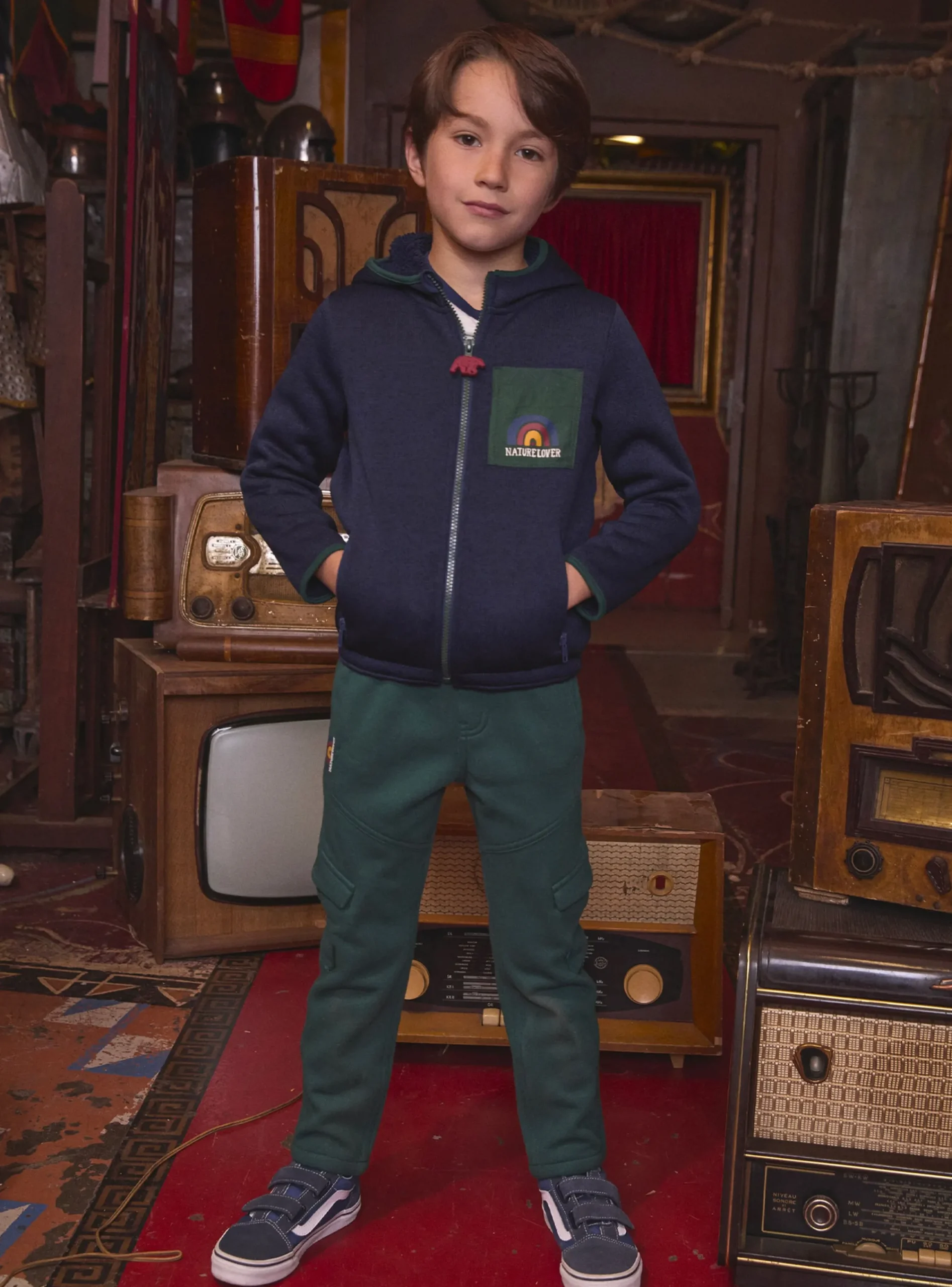 Knitwear, Sweater, Cardigan-Sergent Major Navy KIDS CARDIGAN