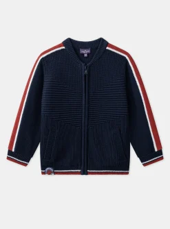 Knitwear, Sweater, Cardigan-Sergent Major Navy KIDS CARDIGAN
