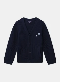 Knitwear, Sweater, Cardigan-Sergent Major Navy KIDS CARDIGAN