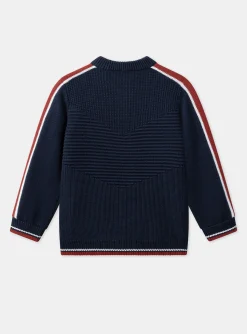 Knitwear, Sweater, Cardigan-Sergent Major Navy KIDS CARDIGAN