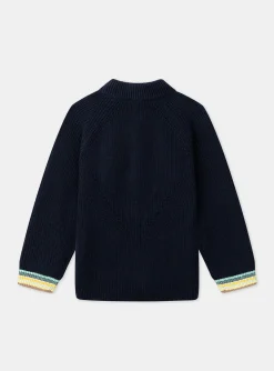 Knitwear, Sweater, Cardigan-Sergent Major Navy KIDS CARDIGAN
