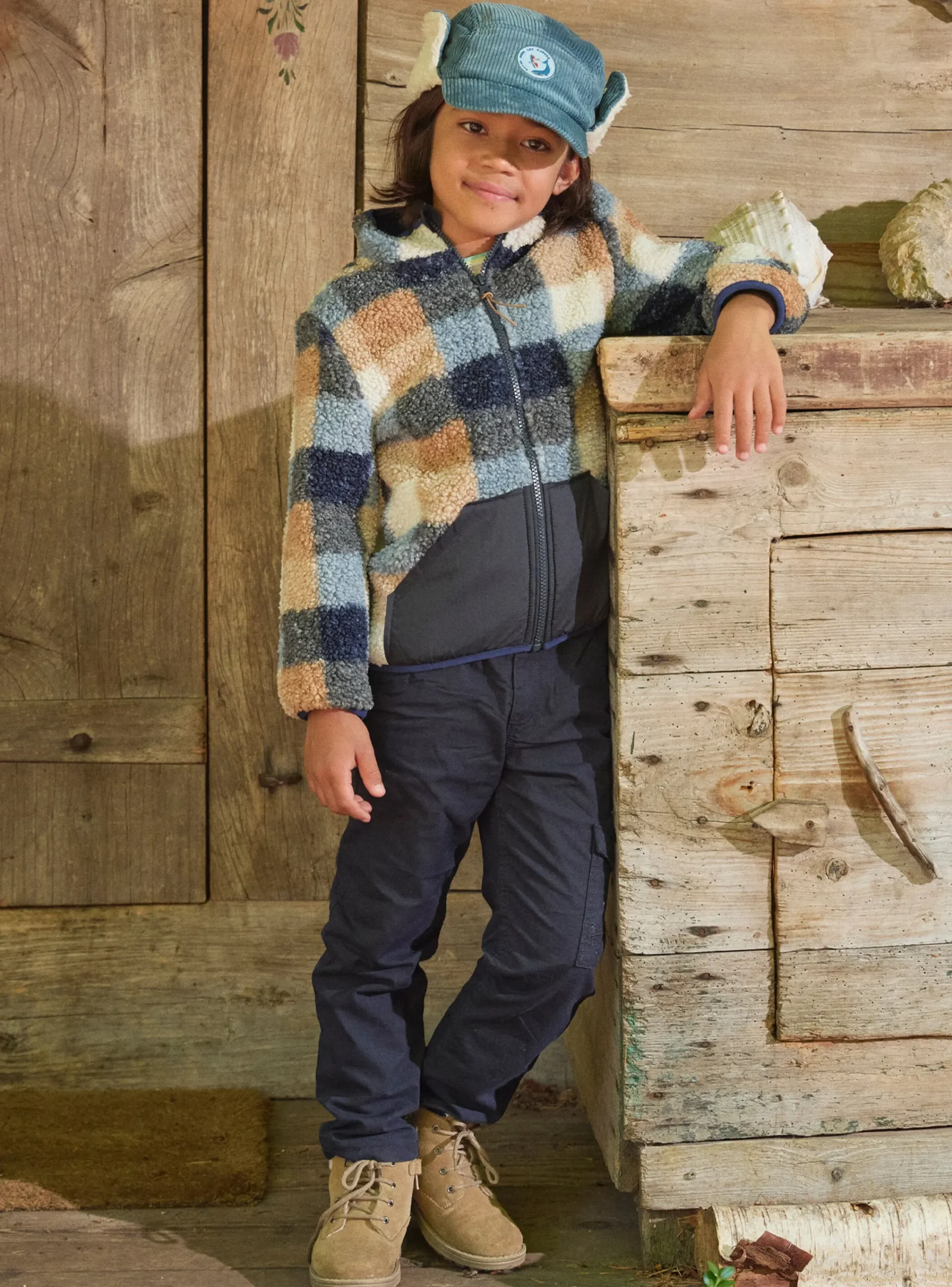 Knitwear, Sweater, Cardigan-Sergent Major Navy POLAR KIDS CARDIGAN