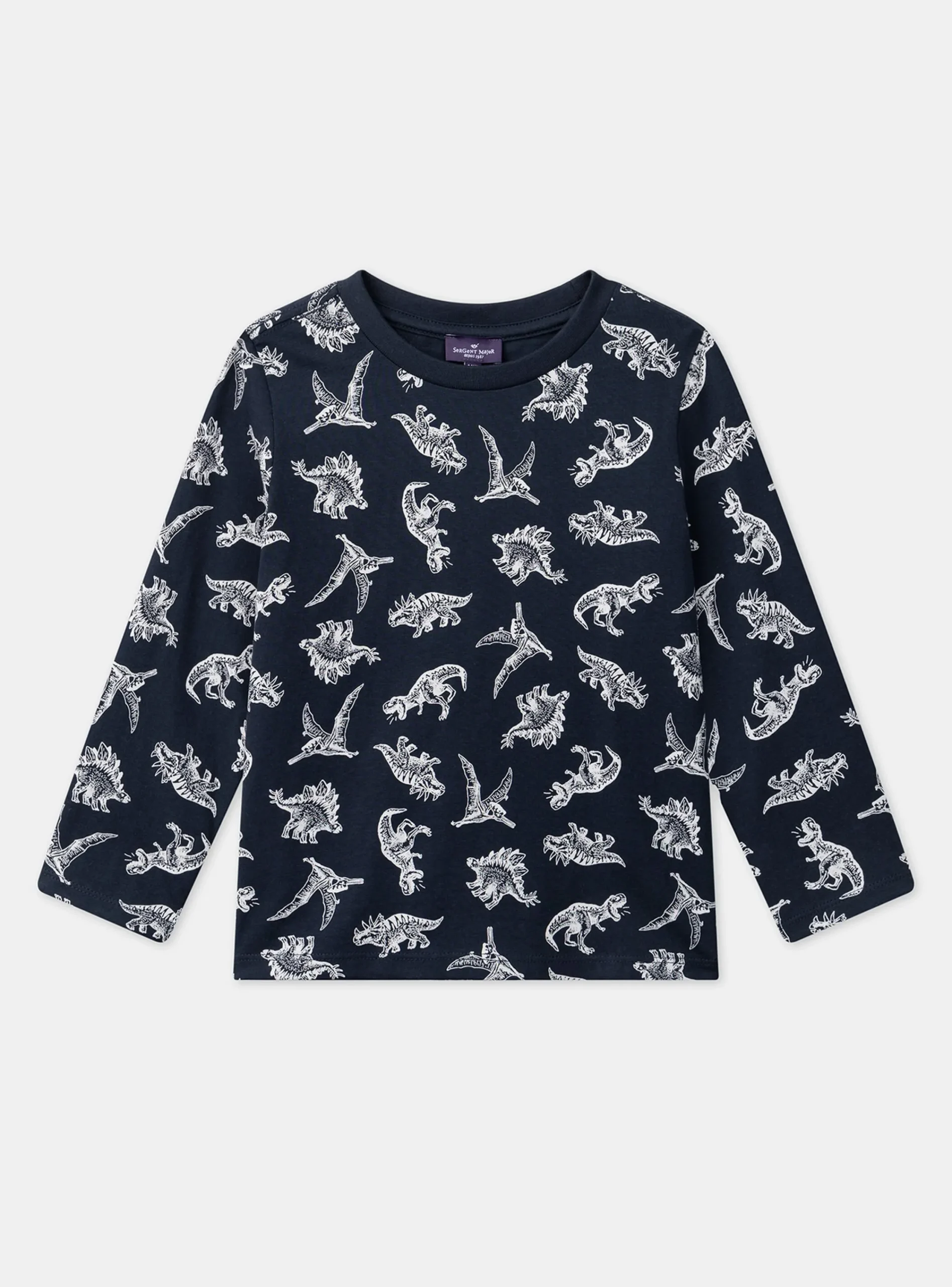 T-shirt, Polo Shirt-Sergent Major Navy TEE SHIRT LS