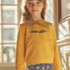Knitwear, Sweater, Cardigan-Sergent Major Ochre sweatshirt in brushed fleece