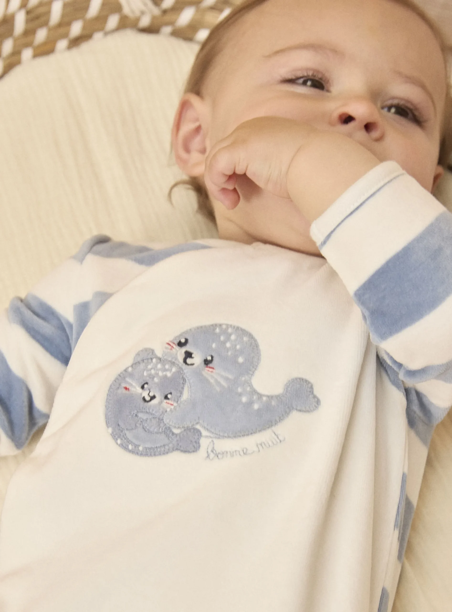Baby Jumpsuits-Sergent Major Off white BABYGROW
