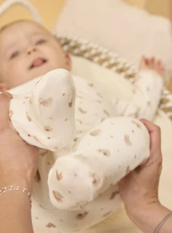 Baby Jumpsuits-Sergent Major Off white BABYGROW