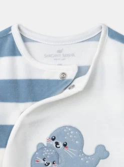 Baby Jumpsuits-Sergent Major Off white BABYGROW