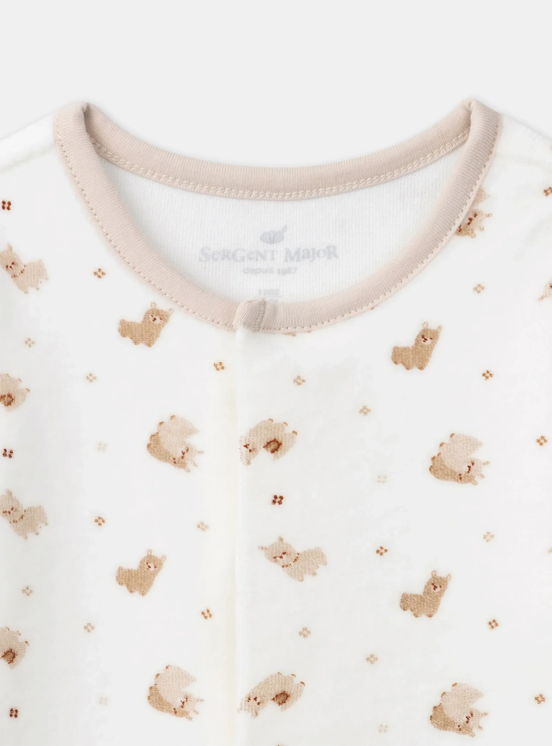 Baby Jumpsuits-Sergent Major Off white BABYGROW
