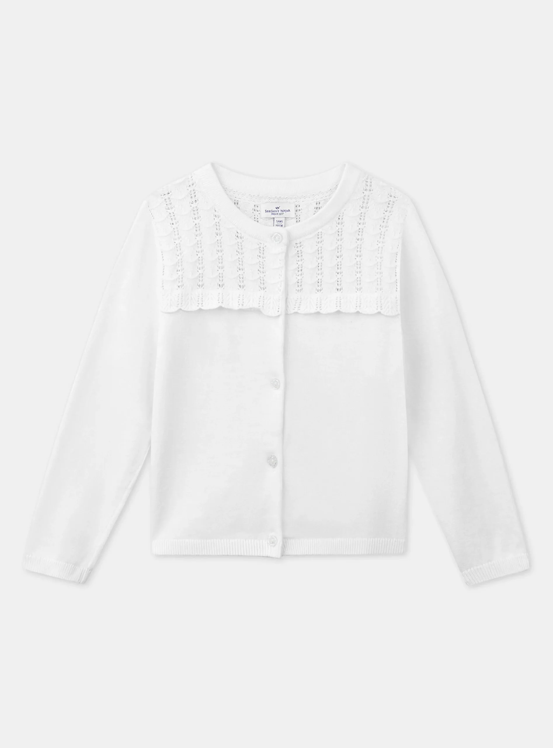 Knitwear, Sweater, Cardigan-Sergent Major Off white CARDIGAN