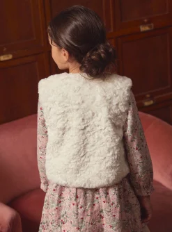Knitwear, Sweater, Cardigan-Sergent Major Off white CARDIGAN WHITHOUT SLEEVES