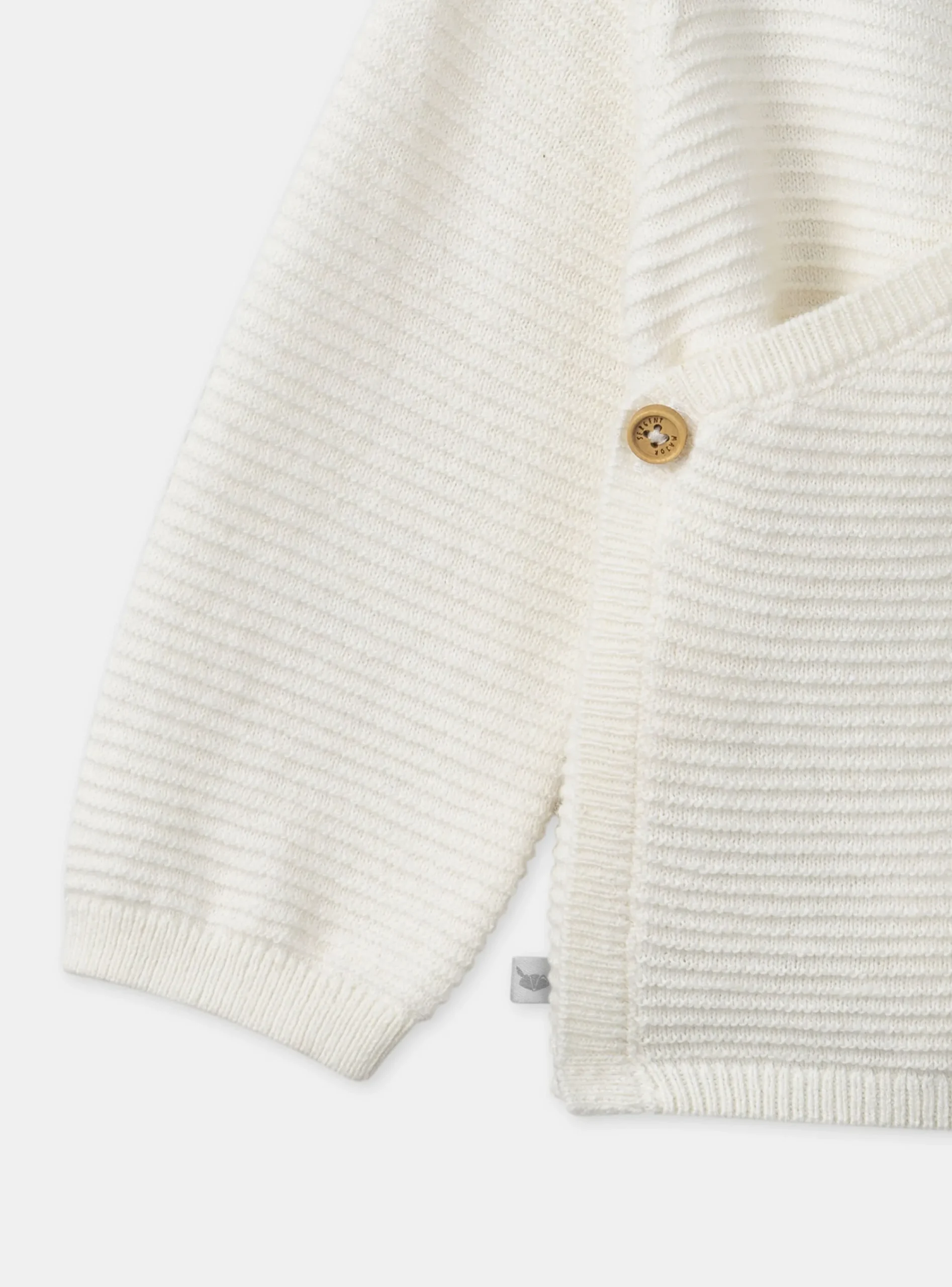 Coat, Cardigan-Sergent Major Off white KNITTED BABY CARDIGAN