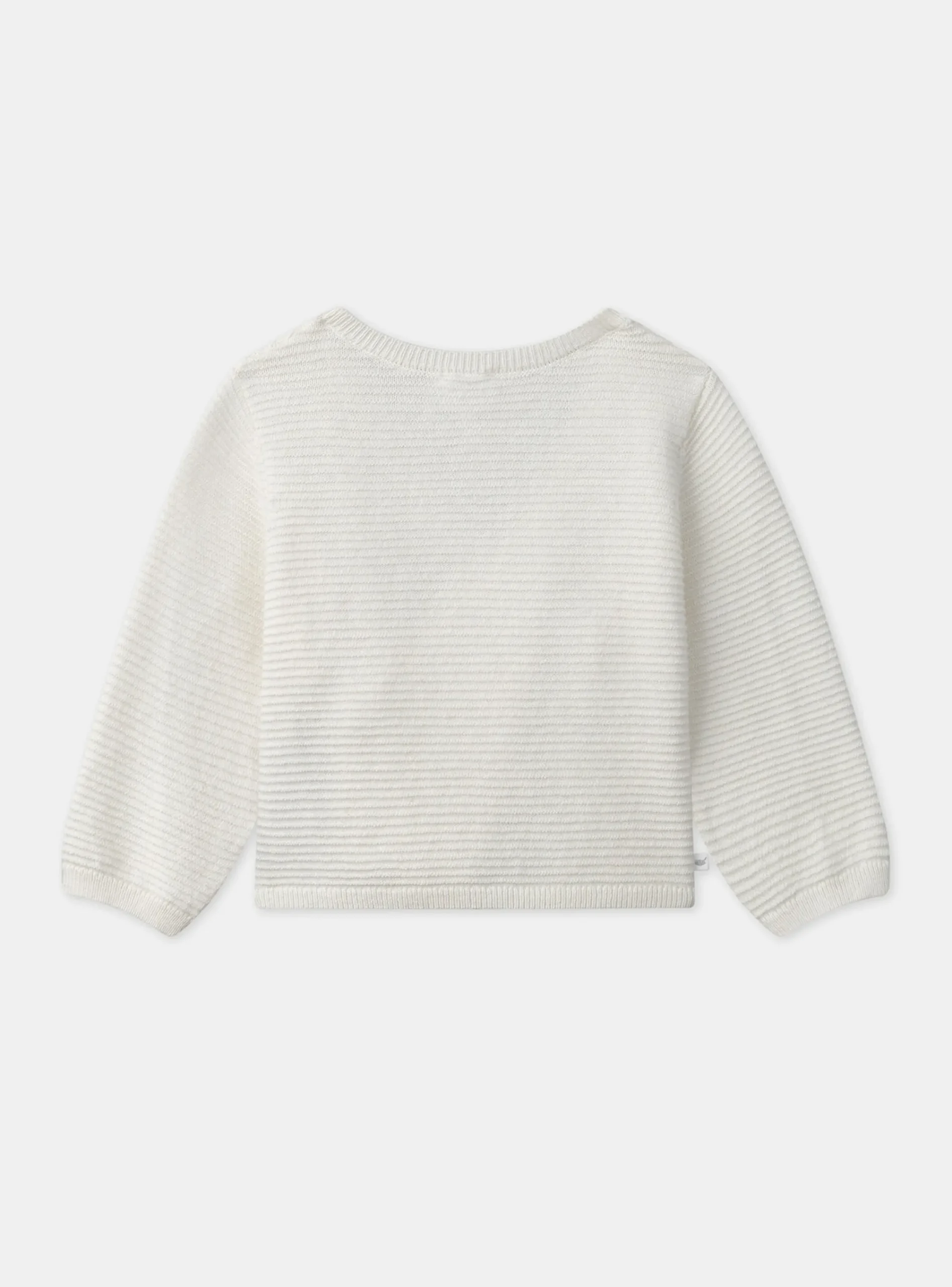 Coat, Cardigan-Sergent Major Off white KNITTED BABY CARDIGAN