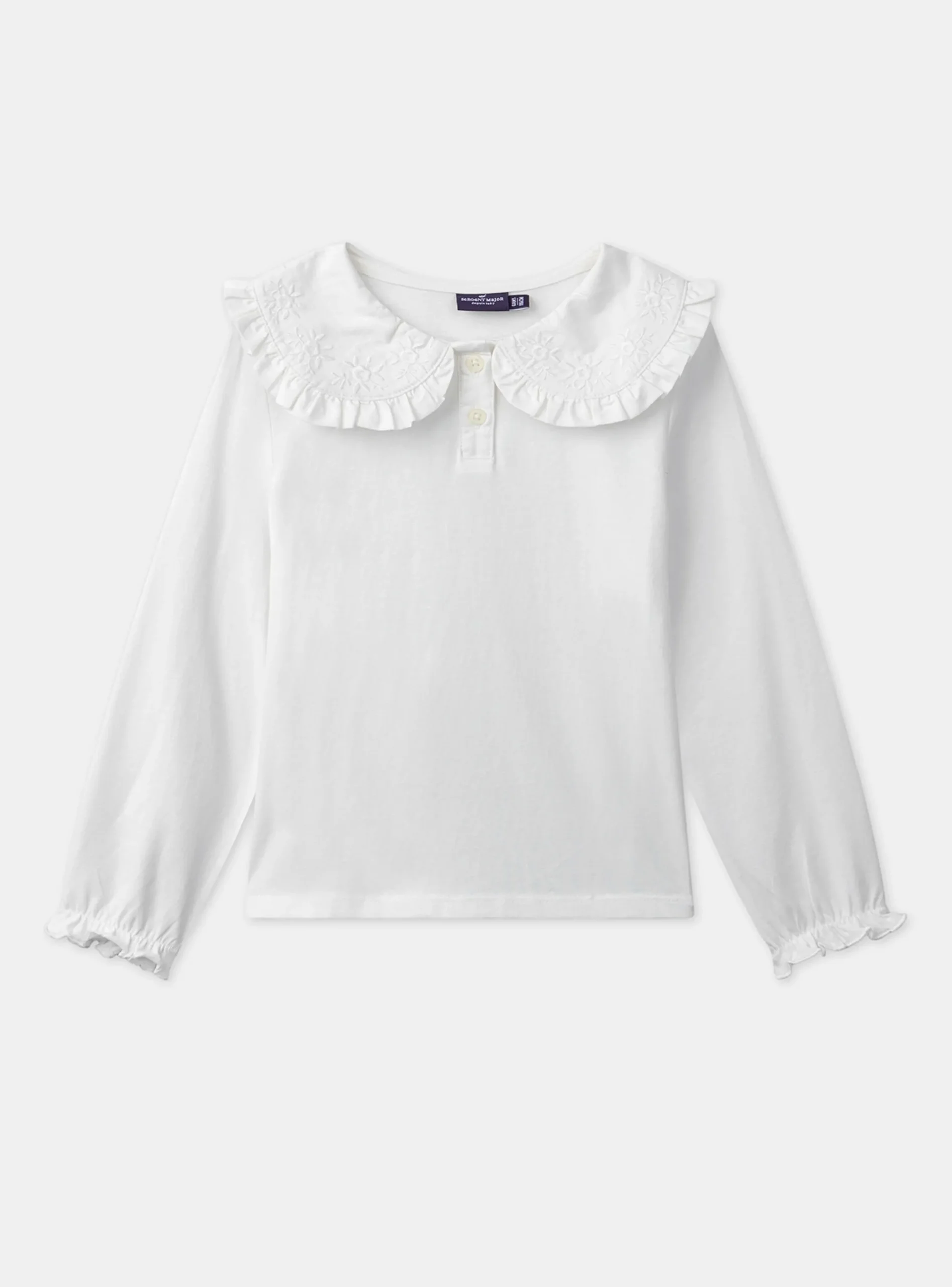 Shirt, T-shirt-Sergent Major Off white TEE SHIRT LS