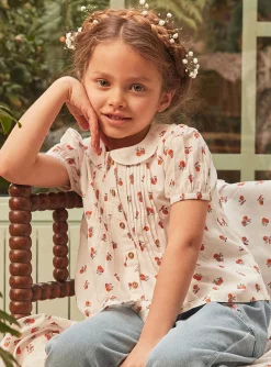 Shirt, T-shirt-Sergent Major Off-white blouse with fruit print