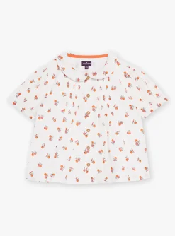 Shirt, T-shirt-Sergent Major Off-white blouse with fruit print