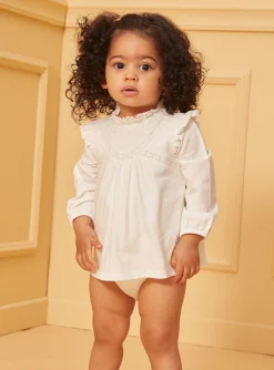 Body | Body-Sergent Major Off-white body blouse with ruffles